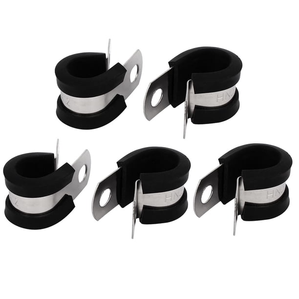Clips de sujeción para mangueras y tubos de goma EPDM de 12 mm de diámetro, 5 piezas