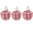 Red, variant on 3 Pack Plaid Fabric Apple Ornaments, Handmade Stuffed Cotton Cloth Fruit Decor, Vintage Buffalo Check Apple Tabletop Fillers For Kitchen Shelf Mantel Farmhouse Fall Thanksgiving Indoor Home Decor