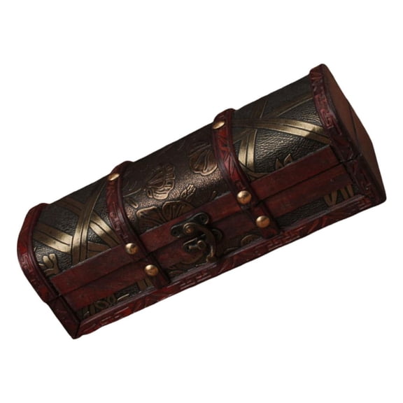 Giaone Elegant Sturdy Wood Storage Box for Hairpins with Flower Carving Designs