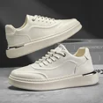 thumbnail image 4 of Zapatillas deportivas antideslizantes para hombre, zapatos informales con plataforma, cómodos, gruesos, blancos, para correr, 2024, 4 of 4
