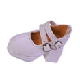 thumbnail image 2 of MERIGLARE Chaussures de Poupée pour Femme à l'Échelle 1/4 Accessoires Robustes pour Poupée Déguisement Rétro Mini Blanc, 2 of 9