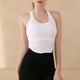 thumbnail image 5 of Dinheiro 2 Piezas Sujetador Deportivo para Mujer Almohadilla para el Pecho extraíble Tops Cortos de Entrenamiento para Yoga Gimnasio Fitness Top, Negro + Blanco, L,, 5 of 5