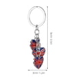 thumbnail image 2 of WORGEOUS Britain Flag Heart Shaped Keychain Charm UK Souvenir Keychains Pendant Keyring Charm, 2 of 8