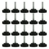 Uxcell M8 x 25x30mm Screw on Furniture Glide Leveling Feet Adjustable Leveler for Chair Leg 20Pack