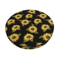 thumbnail image 2 of Round Bar Stool Seat Covers, sunflowers black Aesthetic Elastic Round Chair Cover Stool Seat Slipcover Bar Stool Cushions Round Pad for 12-14 inch, 2 of 7