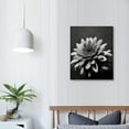 thumbnail image 3 of PIKWEEK  Canvas Print Wall Art Grayscale Black Rose Succulent Floral Plants Photography Realism Southwest for Living Room, Bedroom, Office, 3 of 4