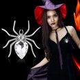 thumbnail image 3 of Large Halloween Rhinestone Crystal Faux Pearl Pin Brooch Jewelry, 3 of 5