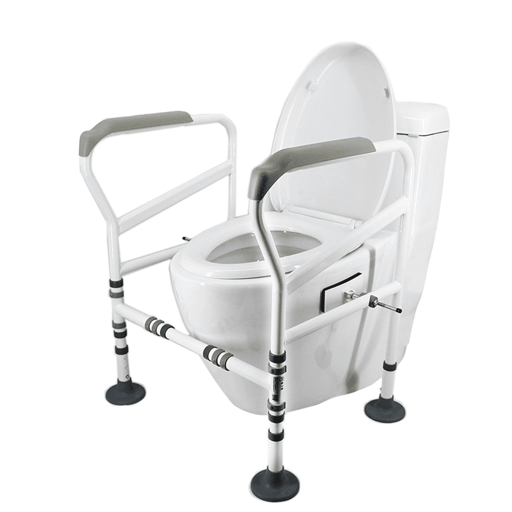 Toilet Safety Rail for Elderly, Height & Width Adjustable Toilet Safety