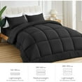 thumbnail image 6 of King Comforter,Quilted Duvet All Season Down Alternative Bedding Duvet Insert Soft Fluffy Breathable Microfiber 200gsm with 8 Corner Tabs Easy Care Black, 6 of 6