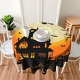 thumbnail image 4 of Halloween Tablecloth Spooky Tablecloth Washable Reusable Round Tablecloth 60 Inch, for Halloween Party Holiday Dinner Kitchen Dining Table Decor, 4 of 6