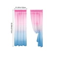 thumbnail image 3 of Gumesh Pink Sheer Curtains - Gradient Semi Voile Grommet Top Window Curtains for Bedroom and Living Room, 52 x 84 Inches Long, 3 of 6