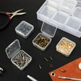 thumbnail image 5 of 24Pc Small Bead Organizer Plastic Storage Containers Clear Case Craft with 2Pc Hinged Lid Cases, 5 of 6
