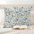 thumbnail image 4 of Pack of 2 Outdoor Pillow Covers 20x20 Inch Waterproof Blue Yellow Spring Floral Throw Pillow Covers,Decorative Couch Pillow Shams Protectors Elegant Summer Botanical Green Patio Cushion Pillowcases, 4 of 8