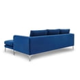 thumbnail image 4 of Pemberly Row Contemporary Velvet Reversible Sectional in Sapphire, 4 of 5