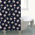thumbnail image 4 of Pioneer Flower Floral Print Pattern Shower Curtain 72"x84", Bathroom Decorative Shower Curtain Set with 12 Hooks, Waterproof Washable, 4 of 6