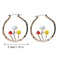thumbnail image 2 of WILLBEST Pendientes Huecos 3D Para Mujer, Aretes Colgantes De Circonita Cúbica, Aretes De Aro Para Niña, Aretes De Boda Para Mujer, 2 of 5
