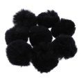 thumbnail image 1 of 8 pompones de piel sintética para manualidades: llaveros, zapatos y otros accesorios. Negro, 1 of 6