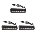 thumbnail image 3 of ZLight USB Hub 4/7 Port USB 1.1 Hub Splitter With ON/OFF Switch Multi USB C Hab Converter Adapter For PC Computer Accessories Black 7 holes 3Set, 3 of 6