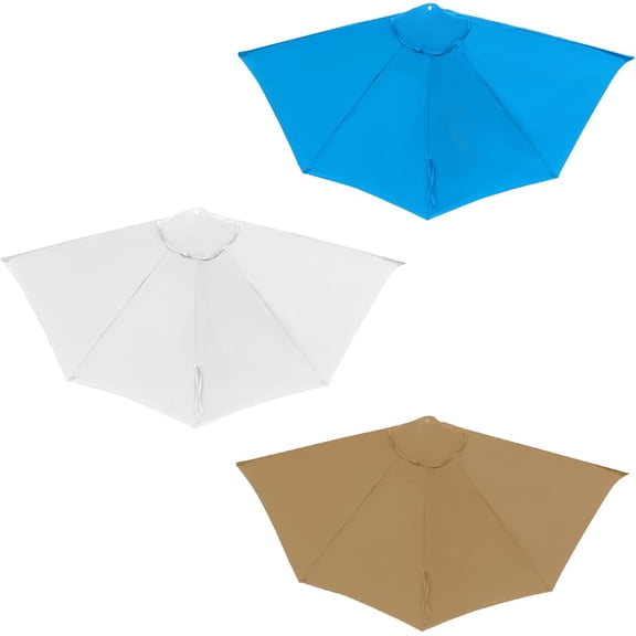 9FT 5Ribs Umbrella Replacement Canopy, Outdoor Half Umbrella Replacement Cloth, Market Yard Umbrella Replacement Top Cover, Patio Umbrella Parasol (Khaki)