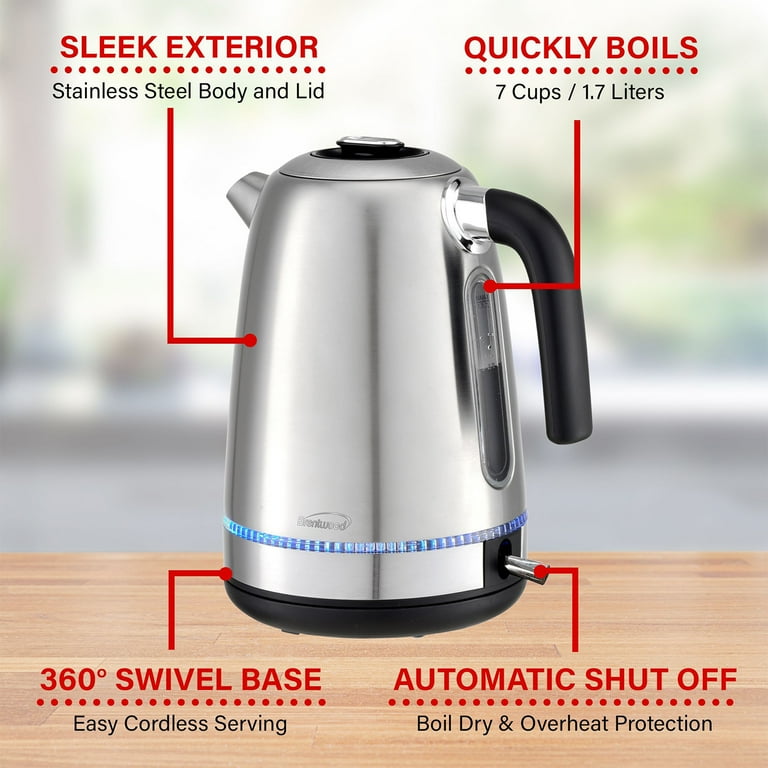 Hamilton Beach Stainless Steel 7-Cup Cordless Electric Kettle in