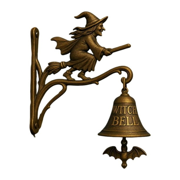 Timbre de puerta de entrada para comerciantes, estilo rústico vintage, decoración de pared, timbre de cena para puerta de entrada de casa interior y