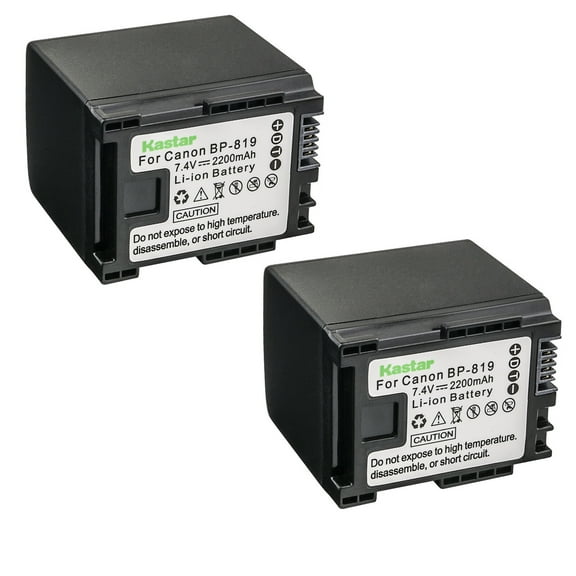 Kastar 2-Pack BP-819 Battery 7.4V 2200mAh Replacement for Canon VIXIA HF M32 HFM32, VIXIA HF M36 HFM36, VIXIA HF M300 HFM300, VIXIA HF M301 HFM301, VIXIA HF M306 HFM306 Camera