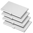 thumbnail image 1 of Soporte Profesional para Tarjetas de Negocios Uxcell, Estuche delgado de Aluminio para Tarjetas de Crédito, Plateado, Paquete de 4, 1 of 5