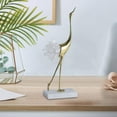 thumbnail image 4 of Golden Crane Statue Animal Bird Modern Minimalist Luxury Sculpture Figurine Ornament for Home Shelves Bedroom Decoration Style B, 4 of 8