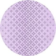 thumbnail image 1 of Ahgly Company Indoor Round Patterned Orchid Purple Area Rugs, 4' Round, 1 of 6