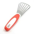 thumbnail image 4 of QualitChoice Spatule Multifonctionnelle Friture Acier Inoxydable Antiadhésif Poisson Fendue Tourneur Outil Cuisson Gadget Retournement Vert Violet, 4 of 6
