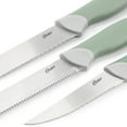 thumbnail image 5 of Oster Linbergh 14 Piece Stainless Steel Cutlery and Cutting Board Set in Green with Soft-Grip Handles, 5 of 6