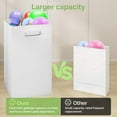 thumbnail image 2 of Extra Strong Corrugated Cardboard Disposable Trash Cans, 4 Pack Reuseable and Disposeable Extra Large Trash Cans, 30 Gallon (30" H x 14" W x 14" D),  Garbage Can and Recycling Bins, White, 2 of 6