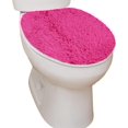 thumbnail image 3 of Home Weavers Waterford Collection 100% Cotton Tufted Bath Rug, Extra Soft and Absorbent Bath Rugs, Non-Slip Plush Bath Carpet, Machine Wash, Bath Mat for Bathroom, 18"x18" Lid Cover, Hot Pink, 3 of 5