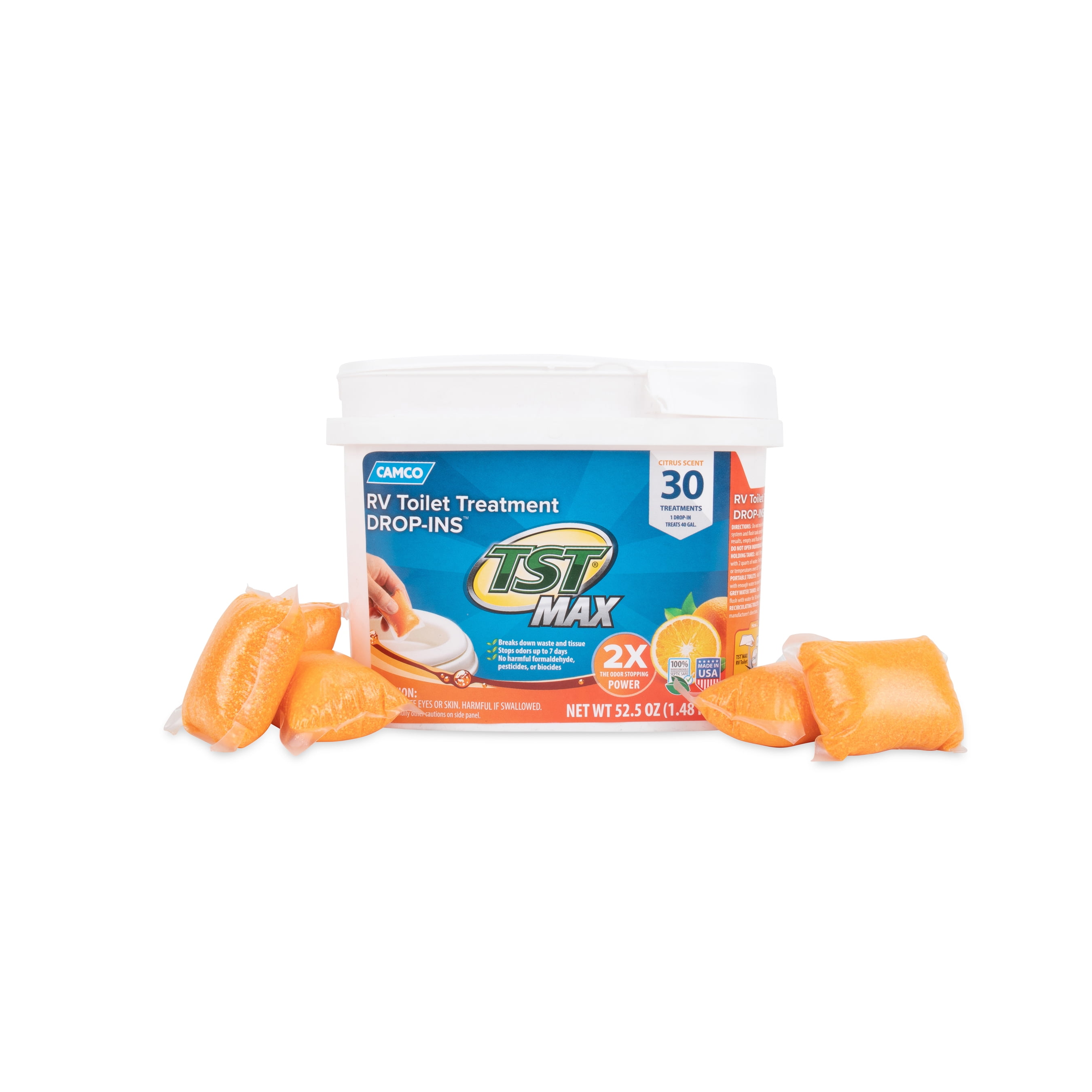(2 pack) Camco TST MAX Camper/RV Toilet Treatment Drop-INs