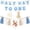 Blue, variant on EMPIRE PARTY Supply Half Birthday Party Decoration Kits, Halfway to One, Sage Green, Felt Material, 4 Piece