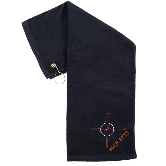 Custom Baseball Towels, Sports Towels, Personalized Baseball Towels for Teams - Bats & Ball