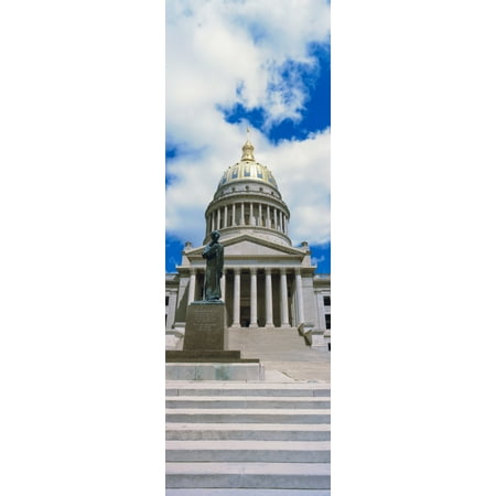 Low angle view of government building West Virginia State Capitol Charleston Kanawha County West Virginia USA Stretched Canvas - Panoramic Images (27 x