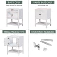 thumbnail image 3 of GZXS 24 Inch Bathroom Vanity Base, White Bathroom Cabinet, Small Bath Vanity Base with 2 Closing Doors,1 Shelf, 3 of 9