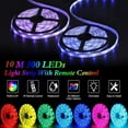 thumbnail image 2 of New LED Strip Lights 32ft Music Sync Bluetooth 5050 RGB Room Light with Remote Control Black, 2 of 5