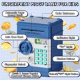 thumbnail image 5 of Piggy Banks for Kids, Money Bank with Fingerprint Recognition, Electronic Password Cash Coin Can ATM Bank with Auto Grab Bill Slot, Money Coin Saving Box for Kids, Perfect Gifts for Boys Girls, Blue, 5 of 9