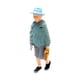 thumbnail image 5 of Figura modelo 1/64 Pequeño niño con sombrero de pescador Lindo juguete de simulación Amantes de las figuras Azul, 5 of 9