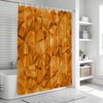 thumbnail image 6 of Orange Geometric Shower Curtain, Waterproof Shower Curtains for Bathroom, Modern Luxury Aesthetic Abstract Motifs Washable Fabric Bathtub Curtain Set Bath Decor with 12 Hooks 48"x72", 6 of 8