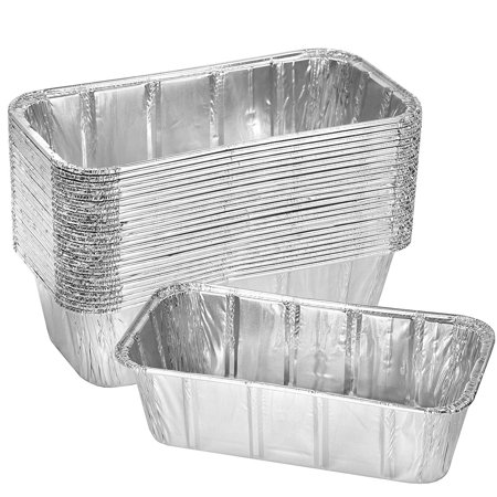 Thick Aluminum Loaf Pans (30 Pack, 8 x 4 Inches) | 2 Lb