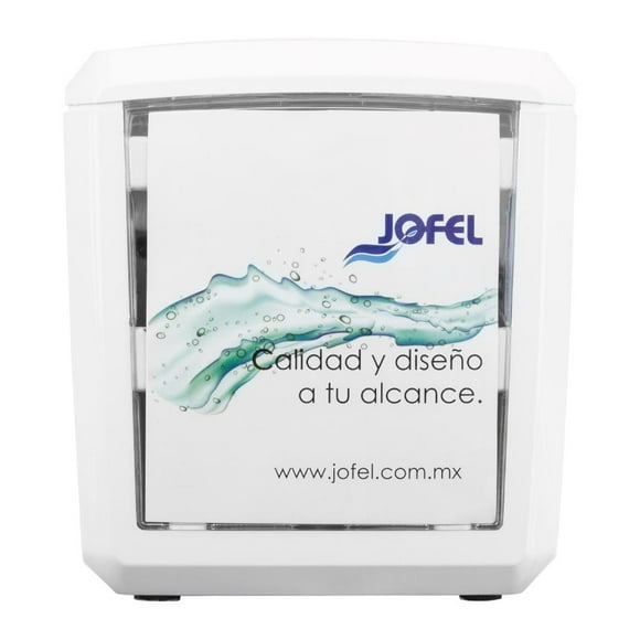 Servilletero Jofel Con Publicidad Cuadrado Blanco