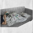 thumbnail image 6 of Tribal Soft Flannel Fleece Throw Blanket, Crossed Arrows Wild and Free Motivation Art Words Prehistoric Illustration, Cozy Plush for Indoor and Outdoor Use, 50" x 60", Coconut Black, by Ambesonne, 6 of 6