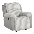 thumbnail image 3 of Furniture of America Gortier Fabric Indoor Manual Glider Recliner, Gray, 3 of 6