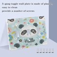 thumbnail image 4 of 3 Gang Light Switch Cover Plate Hello Panda Face Wall Plate Decorate Electrical Outlet Cover Plates 4.56”x4.48”, 4 of 8