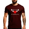 thumbnail image 6 of UVEASISHA Valentines Day Short Sleeve T Shirts for Men Funny Heart Print Crewneck Graphic Tees Regular Fit Casual Gym Workout Shirt Wine L, 6 of 7