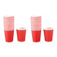 thumbnail image 1 of 40 Vasos de Papel (9 Oz) - Vajilla de Fiesta de Cumpleaños de Colores Lisos Lisos Catering (Rojo), 1 of 5