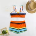 thumbnail image 5 of Qingpeng Women's Plus Size Printed Tankini Set with Wide Straps Two Piece Bathing Suit with High Waist Boyshort Bottom, 5 of 5